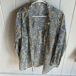 Paisley Coldwater Creek button up